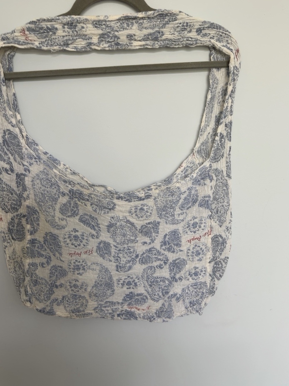 Free People Paisley Gauze Boho Hobo Shoulder Bag - Picture 2 of 3